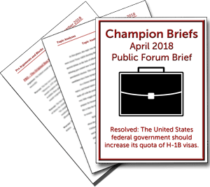 April Public Forum Brief