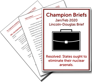 Jan/Feb Lincoln-Douglas Brief