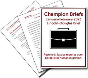 Jan/Feb Lincoln-Douglas Brief