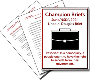 June/NSDA Lincoln-Douglas Brief