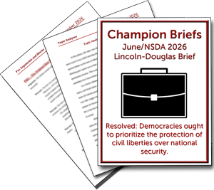 June/NSDA Lincoln-Douglas Brief