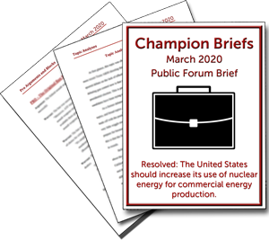March Public Forum Brief