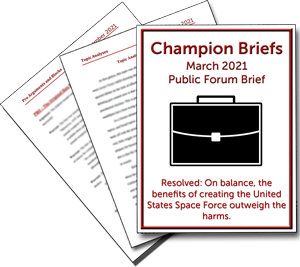 March Public Forum Brief