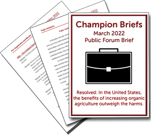 March Public Forum Brief