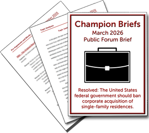 March Public Forum Brief