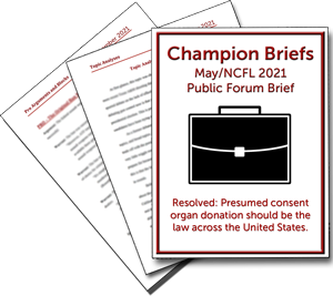 May (NCFL) Public Forum Brief