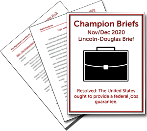 Nov/Dec Lincoln-Douglas Brief