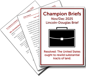Nov/Dec Lincoln-Douglas Brief