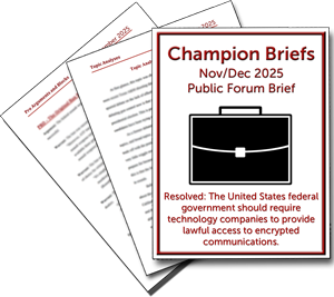 Nov/Dec Public Forum Brief