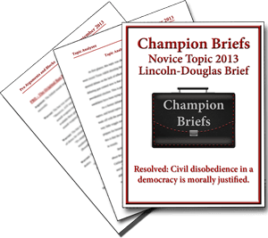 Lincoln-Douglas Novice Topic Brief
