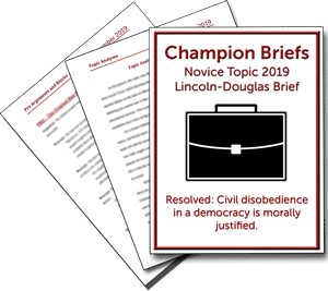 Novice Topic Lincoln-Douglas Brief