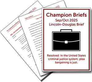 Sep/Oct Lincoln-Douglas Brief