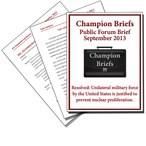 September 2013 Public Forum Brief